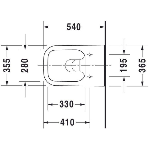 Duravit HappyD 2 wandcloset diepspoel spoelrandloos met verdekte bevestiging 36.5x54cm m. WG mat antraciet SW358139