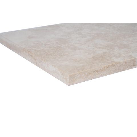 Saniclass Travertine Plan de travail - 100x46cm - sans trous de robinet - 1 découpe pour siphon - pierre naturelle marbrée SW1242429