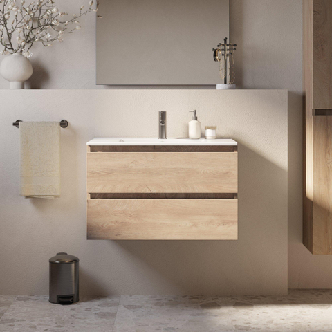 Brauer Core Series badkamermeubel - 80x45x50cm - zonder wastafel - forest wheat SW1601156