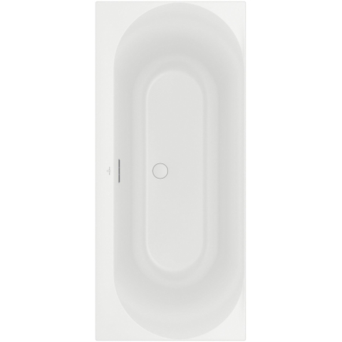 Villeroy & Boch Loop & Friends Loop duobad - 170x75cm rechthoek/binnenbad ovaal acryl - Stone White (mat wit) SW693629