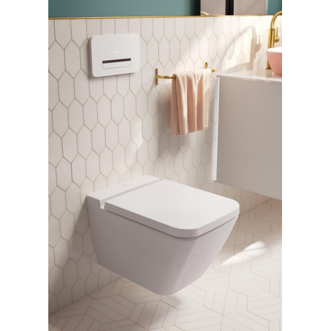 Villeroy & Boch Finion Abattant WC avec couvercle frein de chute et déclipsable ceramic+ blanc SW106542