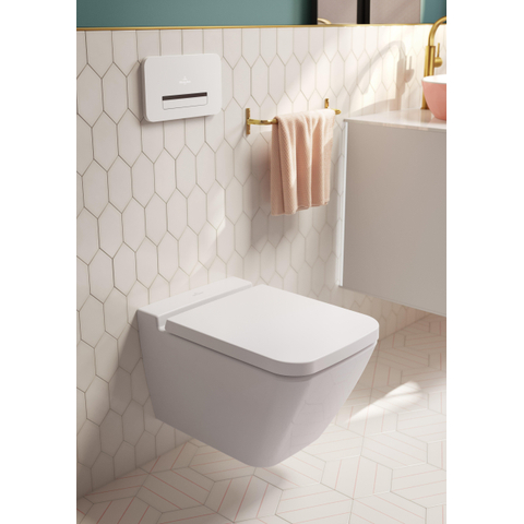 Villeroy & Boch Viconnect bedieningsplaat - 269x161mm infra - Glass White (glans wit) SW644104
