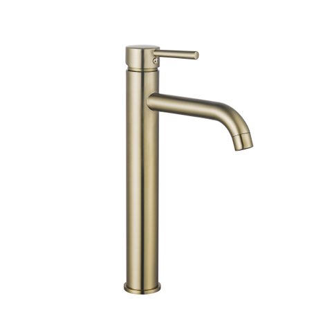Fortifura Calvi Wastafelkraan - 33.9cm - verhoogd - opbouw - PVD - geborsteld messing (goud) SW720549