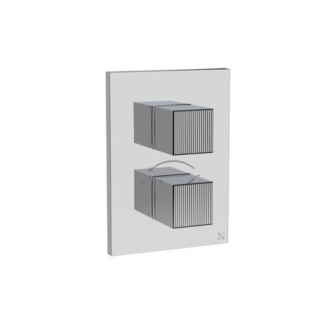 Crosswater Crossbox Limit douchekraan - thermostatisch - geschikt voor 1 functie - hoogglans chroom SW956225