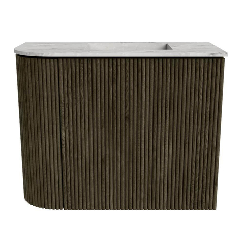 Mondiaz JOYA-DLUX 51.6cm toiletmeubel - ronding links kleur Shadow - Wastafel FAYE positie Rechts 1 kraangat kleur Glace. SW1422769