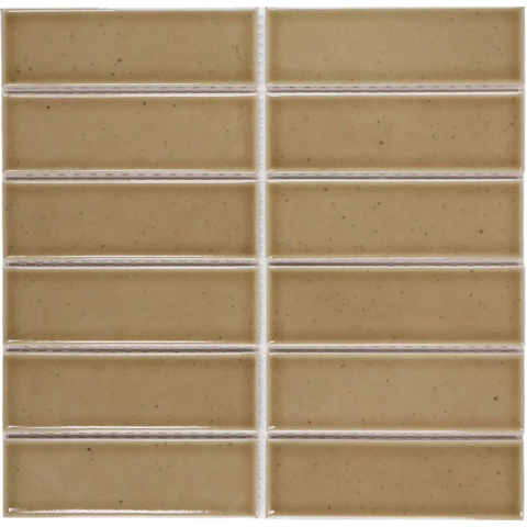 The Mosaic Factory Barcelona mozaïektegel - 29x29cm - 6.5mm - rechthoek - glans toffee (bruin) SW1604113
