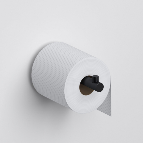 Clou Kaldur porte-rouleau de papier toilette droit sans clapet noir mat SW917304