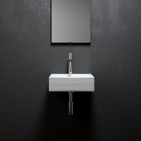 Clou Flush 1 fontein - 28x27x9cm - met kraangat - met plug - keramiek Wit SW9324