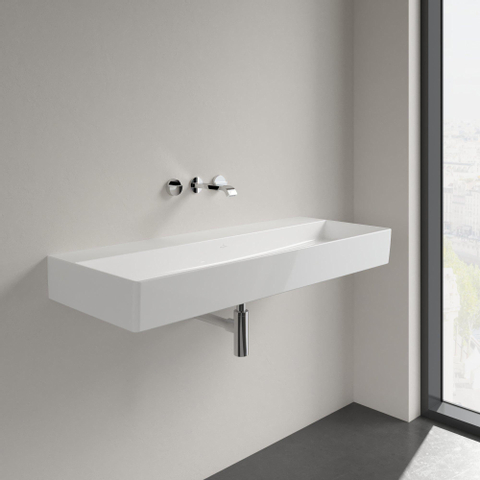 Villeroy & Boch memento 2.0 wastafel - 120x47cm - zonder kraangat - zonder overloop - White Alpine (glans wit) SW479738