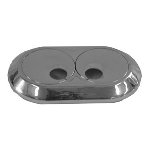 De Beer kunststof CV buisrozet dubbel 16mm chroom 1870012