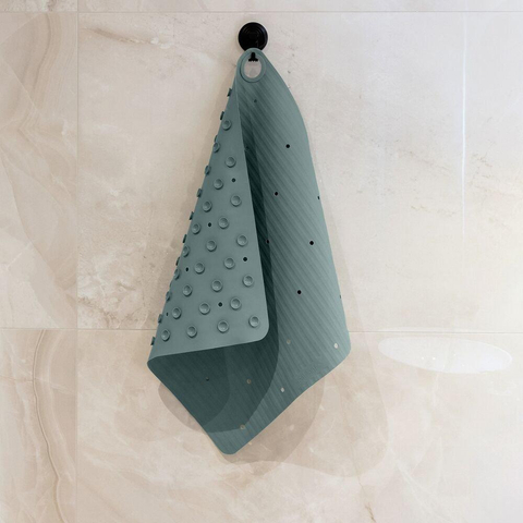 Sealskin Ribb Douchemat - 55x55cm - Antislip - inclusief - zwarte haak - Groen SW1421064