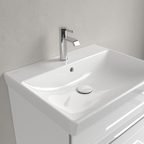 Villeroy & Boch Avento meubelwastafel - 60x47cm - 1 kraangat - met overloop - White Alpine (glans wit) SW59863