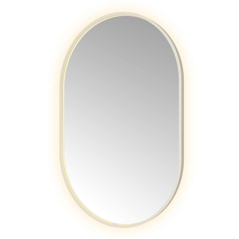 Hotbath &MORE Spiegel Oval - 80x120cm - direct en indirect LED - spiegelverwarming - dimbaar - met afstandsbediening - geborsteld RVS 316 SW1246146