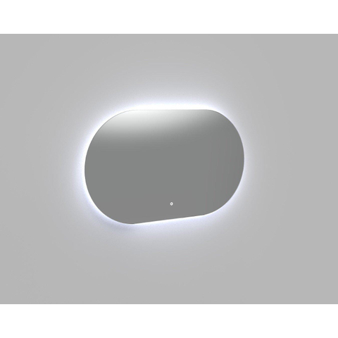 Arcqua Reflect spiegel 100x70x3cm met LED verlichting horizontaal Touch schakelaar ovaal 4200K SW493115
