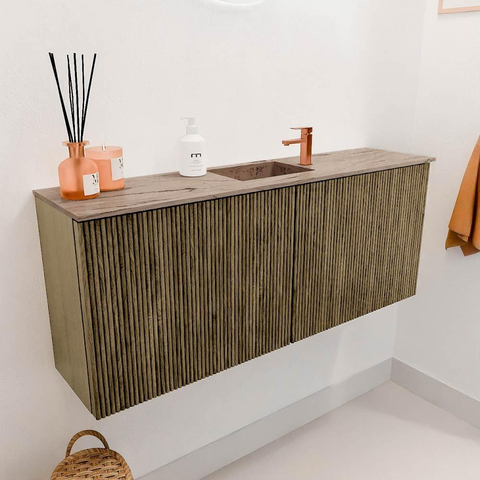 Mondiaz JOYA-DLUX 100cm toiletmeubel - kleur Dusk - Wastafel FAYE positie Midden 1 kraangat kleur Arena. SW1425754