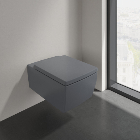 Villeroy & Boch memento 2.0 wandcloset - diepspoel DirectFlush - 37.5x56cm - Graphite (mat grijs) SW354324
