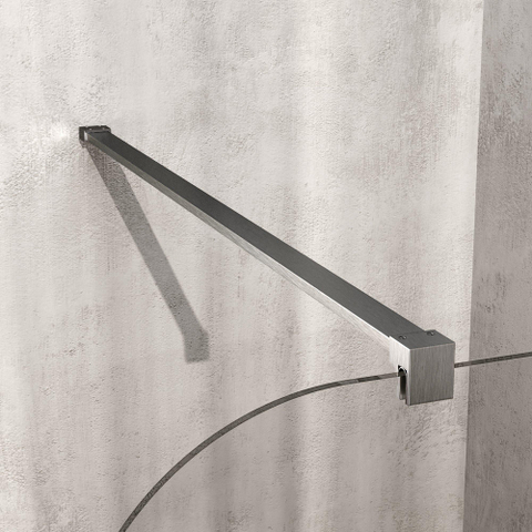 BRAUER Orion Paroi de douche à l'italienne - 90x200cm - verre clair - revêtement en verre - PVD - inox brossé SW1476001