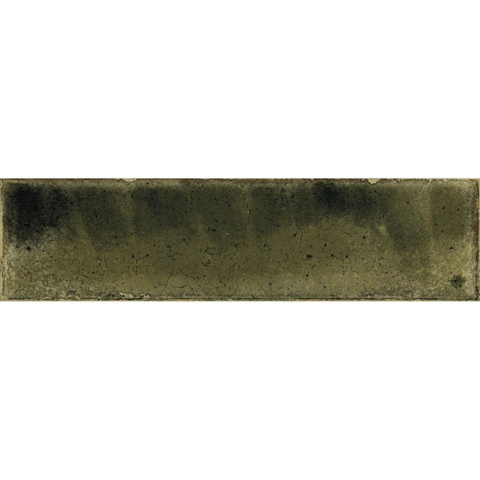 SAMPLE Terravito Giavelo wand- en vloertegel - 6x24.6cm - 8.4mm - Rechthoek - Overig - glans groen - Olive SW1601999