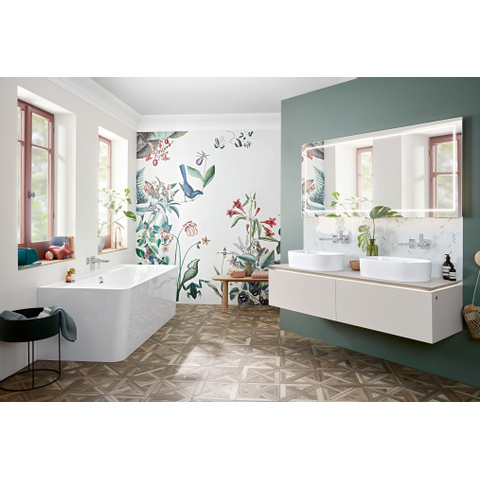 Villeroy & Boch Collaro opzetwastafel ovaal - 56x36cm - zonder overloop - zonder kraangat - White Alpine (glans wit) SW336040