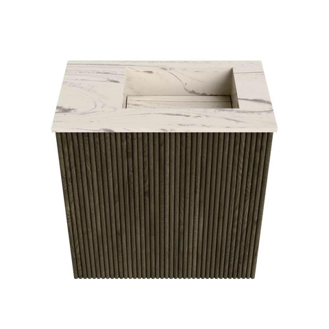Mondiaz JOYA-DLUX Meuble de toilette 40cm - couleur Shadow - Vasque FAYE position Droite 1 trou de robinet couleur Nata SW1424936