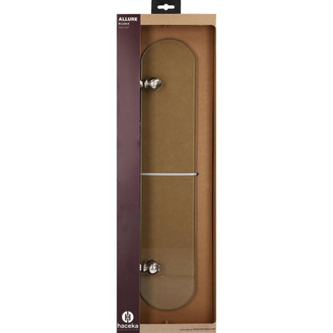Haceka Allure Tablette Verre Inox brossé 60cm SW654088