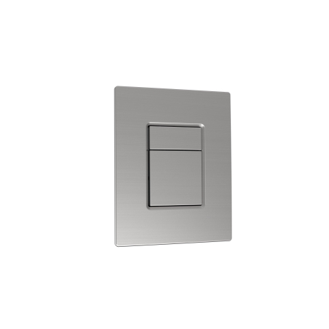 QeramiQ Push Metal Thin Plaque de commande - pour Grohe Skate - 2 boutons - inox brossé SW1239431