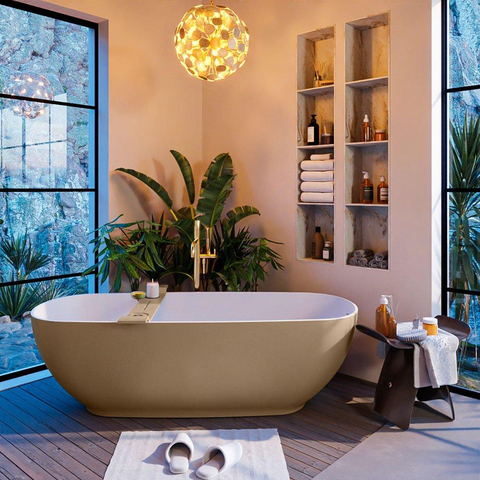 Mondiaz ALAN-DLUX Ensemble de meuble - 130cm - meuble Oro mat - 1 tiroir - Lavabo Cloud Frappe suspendu - vasque Gauche - 1 trou de robinet SW805722