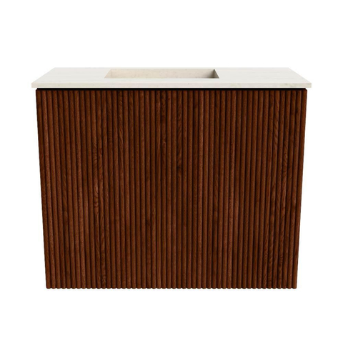 Mondiaz JOYA-DLUX 50cm toiletmeubel - kleur Ruby - Wastafel FAYE positie Links 1 kraangat kleur Meli. SW1425335