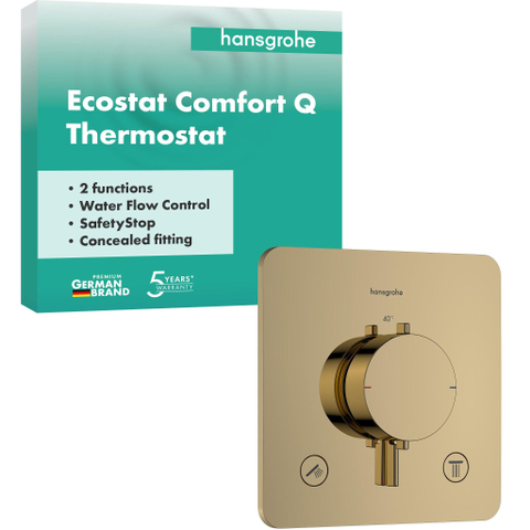Hansgrohe Ecostat Comfort Q - inbouw - thermostaat - 2 functies - goud SW1387868
