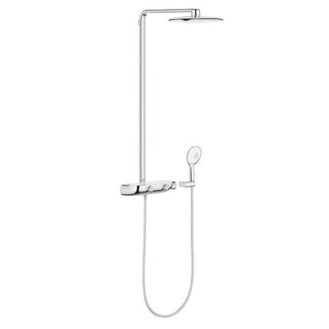 Grohe Rainshower SmartControl opbouw regendoucheset – thermostatisch – Ø36 cm hoofddouche – 4-standen handdouche – wit/chroom SW97590