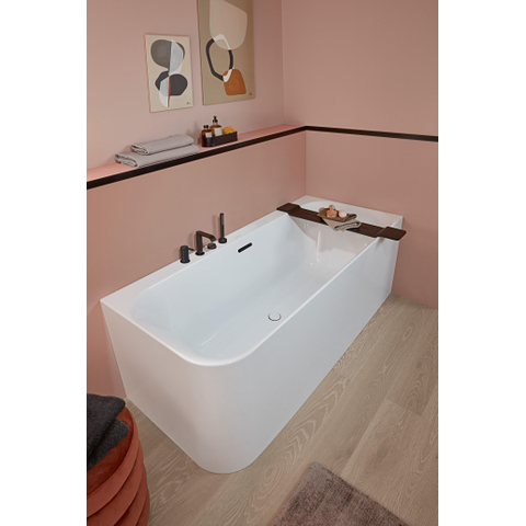 Villeroy & Boch Loop & Friends half - vrijstaand bad - 180x80cm hoek rechts Acryl - glans wit SW762314