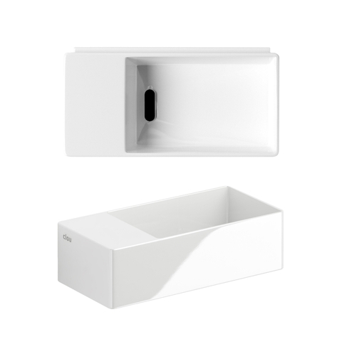 Clou Flush lave-mains - 35x18x10cm - rectangulaire - sans trou robinet - sans trop-plein - blanc SW398985