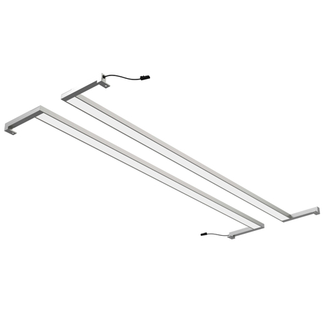 INK Barre d'éclairage - 70x2x1cm - LED IP44 - 4200K - pour miroir ou armoire de toilette - Argent SB8302110