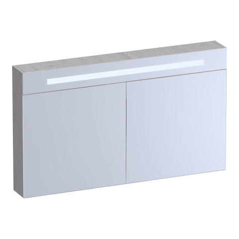 BRAUER Promise Deluxe armoire de toilette - 120x70x15cm - avec éclairage - 2 portes miroir double face - Forest Seashell SW1203624