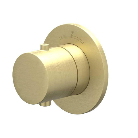 IVY Bond Partie apparente - pour Mitigeur thermostatique encastré - Symmetry - rosace ronde - Or brossé mat PVD SW1031026