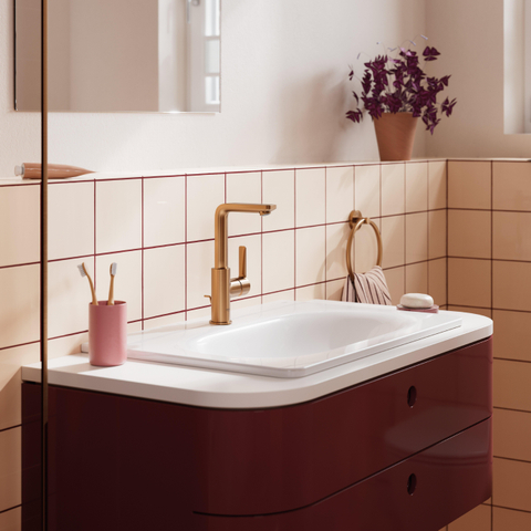 GROHE Lineare New mitigeur lavabo - taille L - avec bonde - warm sunset brossé (cuivre) SW1477592