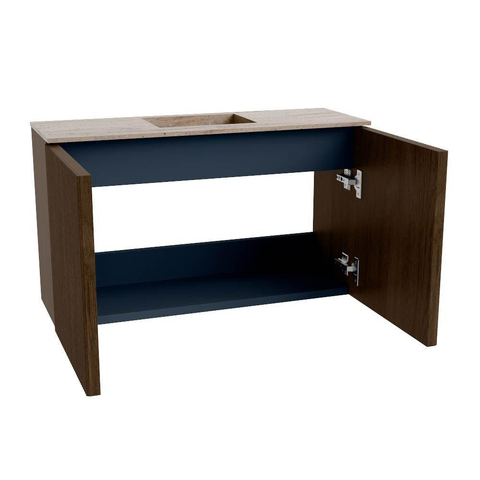Mondiaz JOYA-DLUX 70cm toiletmeubel - kleur Walnut - Wastafel FAYE positie Midden 1 kraangat kleur Saba. SW1424634