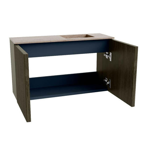 Mondiaz JOYA-DLUX 70cm meuble de salle de bains - couleur Shadow - Vasque FAYE position Droite Sans trou de robinet couleur Saba. SW1425128
