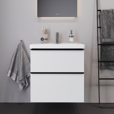 Duravit D-neo Meubelset - met wastafelonderbouwkast - met 2 laden - met softclose - 65x20x48cm - inclusief wastafel - mat wit SW641977