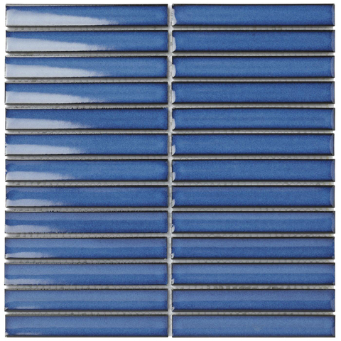 The Mosaic Factory Sevilla mozaïektegel - 30x30cm - 8mm - rechthoek - glans jeans blue (blauw) SW397945
