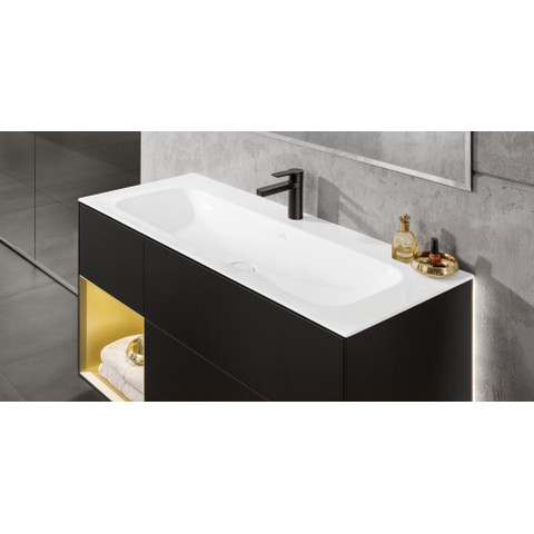 Villeroy & Boch Finion Lavabo à poser sur meuble - 1200 x 500 x 160 mm - Blanc Alpin CeramicPlus - avec trop-plein dissimulé - non poli SW106538