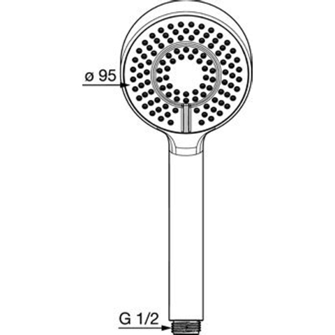 Hansa Hansabasicjet handdouche m. 3 stralen Ø9.5cm chroom SW94225