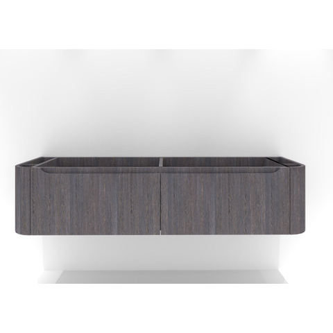 H&R badmeubelen Juice Wastafelonderkast - 180x45x40cm - afgeronde hoeken - 2 lades - geïntegreerde greep - wenge SW867610