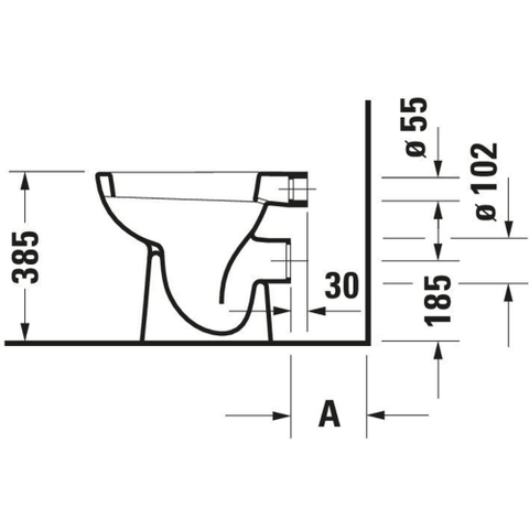 Duravit D-code Closet staand - 480mm - diepspoel horizontale afv - wit 0315134
