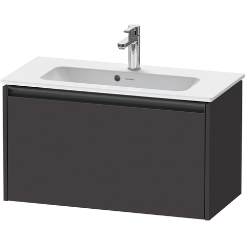 Duravit Ketho.2 Wastafelonderbouwkast - met 1 lade - 68x39x44cm - met greep antraciet - grafiet supermat SW772041