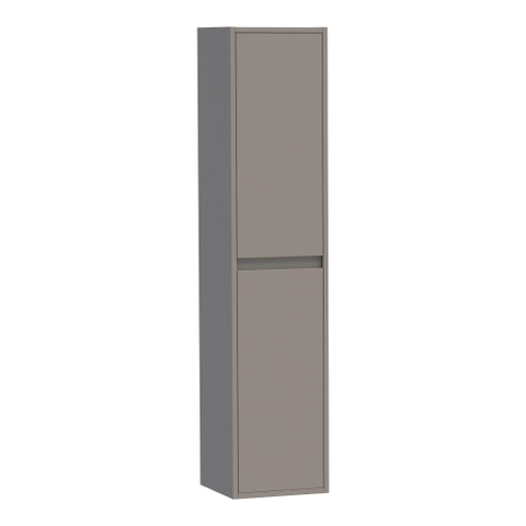 BRAUER Adore badkamerkast - 160x35x35cm - met 2 deuren greeploos links- of rechtsdraaiend mat taupe SW370919