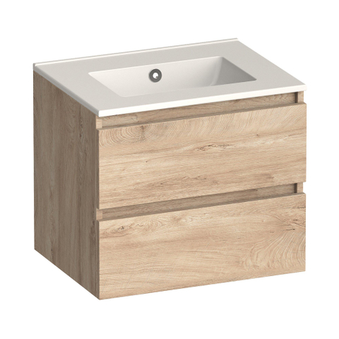 Brauer Core Series badkamermeubelset - 60x45x52cm - wastafel Starfall - forest wheat SW1601144