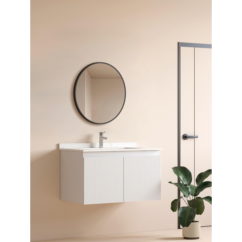 Saniclass Retro Line spiegel – Ø60 cm – Zwart mat SW643423