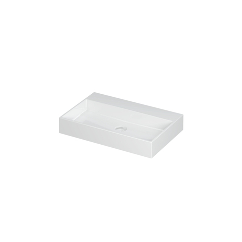 Ink United lavabo - 70x45x11cm - sans trou de robinet - blanc brillant SW207318