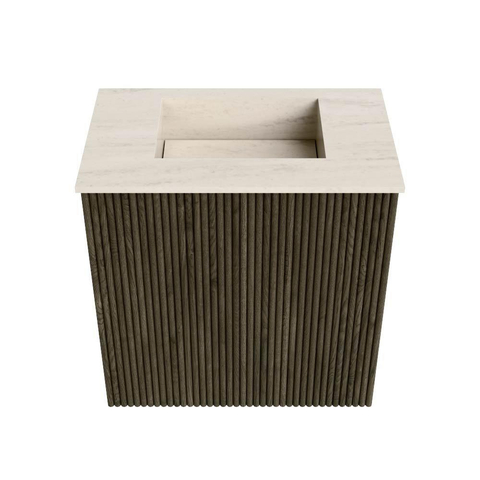 Mondiaz JOYA-DLUX 40cm toiletmeubel - kleur Shadow - Wastafel FAYE positie Midden Zonder kraangat kleur Meli. SW1424878